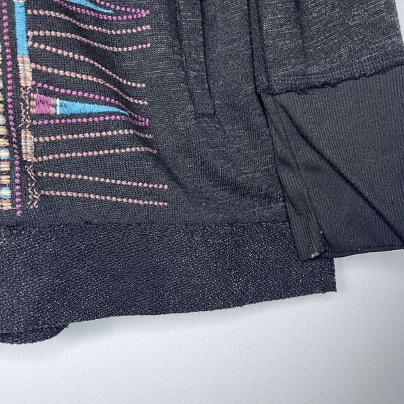 Miss Me Embroidered Sweatshirt Jacket Hoodie Distressed Hem Cotton Womens Large - Picture 13 of 16